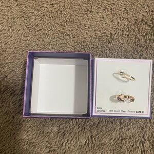 18k gold plated duo ring